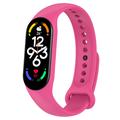 Xiaomi Mi Band 5/6/7 Bracelete de silicone mate - Rosa