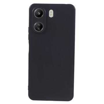 Capa de TPU Mate Anti Dedadas para Xiaomi Poco C65/Redmi 13C - Preto