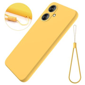 Capa de Silicone Líquido para Xiaomi Poco M6/Redmi 13R - Amarelo