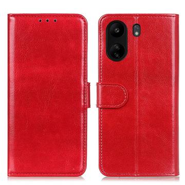 Bolsa Tipo Carteira para Xiaomi Poco C65/Redmi 13C - Vermelho