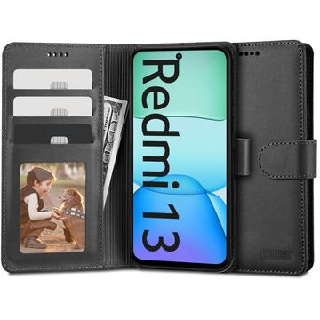 Capa para carteira Tech-Protect com íman e suporte para Xiaomi Redmi 13 - Preto