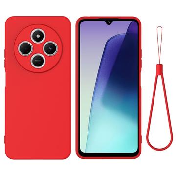 Capa de silicone líquido com correia de mão para Xiaomi Redmi A3 Pro