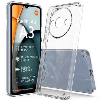 Capa Híbrida Resistente a Riscos para Xiaomi Redmi A3x - Transparente