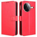 Capa tipo carteira com fecho magnético para Xiaomi Redmi K80/K80 Pro - Vermelho