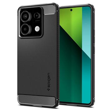 Capa de TPU Spigen Rugged Armor para Xiaomi Redmi Note 13 Pro/Poco X6 - Preto