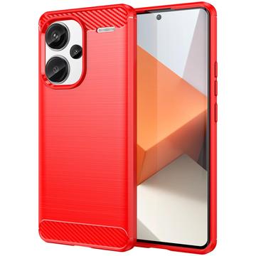 Capa de TPU Escovado para Xiaomi Redmi Note 13 Pro+ - Fibra de Carbono