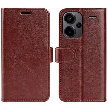 Bolsa Tipo Carteira com Fecho Magnético para Xiaomi Redmi Note 13 Pro+ - Castanho