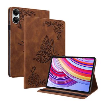 Capa Folio Série Butterfly para Xiaomi Redmi Pad Pro - Castanho