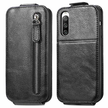 Bolsa Tipo Flip Vertical com Fecho-Éclair para Xiaomi Redmi 10C - Preto