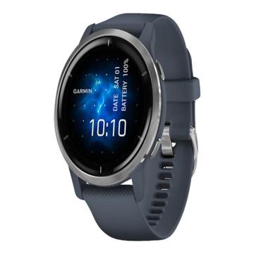 Relógio esportivo Garmin Venu 2 - 45 mm - Azul / Prata