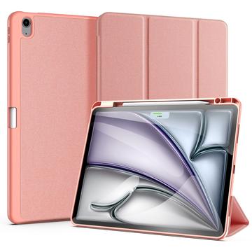 Bolsa tipo Folio Smart Tri-fold Dux Ducis Domo para iPad Air 13 (2024) - Cor-de-Rosa