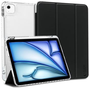 Capa dobrável com três dobras para caneta Tech-Protect SmartCase para iPad Air 13 (2024) - Preto / Transparente