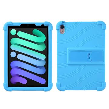 Capa de silicone para iPad Mini (2021) com suporte para os pés - Azul