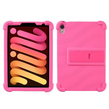 Capa de silicone para iPad Mini (2021) com suporte - Cor-de-Rosa Forte