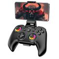 Controlador de jogos sem fios iPega PG-9115 com RGB - Android/iOS/PC/PS4/PS3/Switch - Preto