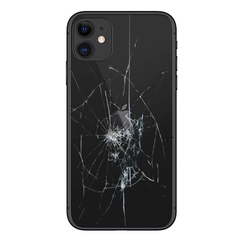 Reparação da capa traseira do iPhone 11 só vidro Preto