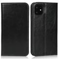 Bolsa de Pele Tipo Carteira para iPhone 11 - Preto