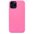 Capa de silicone Holdit para iPhone 12 - rosa brilhante