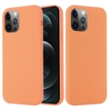 Capa de silicone líquido para iPhone 12/12 Pro - Compatível com MagSafe - Cor-de-Laranja