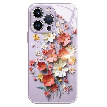 Capa híbrida para iPhone 12 Pro Max Buquê de flores - Roxo