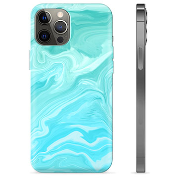 Capa de TPU para iPhone 12 Pro Max  - Mármore Azul