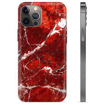 Capa de TPU para iPhone 12 Pro Max  - Mármore Vermelho