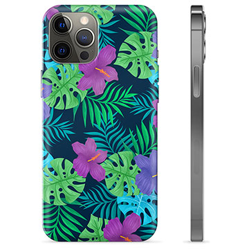 Capa de TPU para iPhone 12 Pro Max  - Flores Tropicais