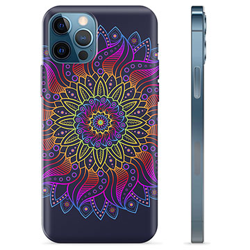 Capa de TPU para iPhone 12 Pro  - Mandala Colorida