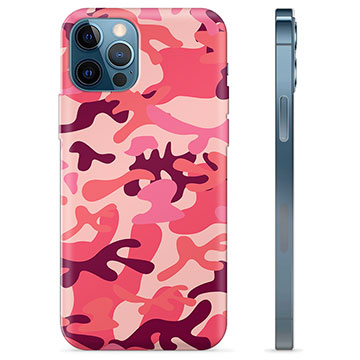 Capa de TPU para iPhone 12 Pro  - Camuflagem Rosa