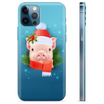 Capa de TPU para iPhone 12 Pro  - Porquinho de Inverno