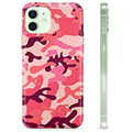 Capa de TPU para iPhone 12  - Camuflagem Rosa