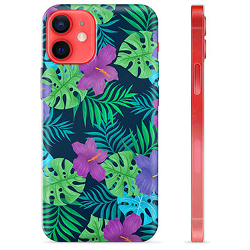 Capa de TPU para iPhone 12 mini  - Flores Tropicais