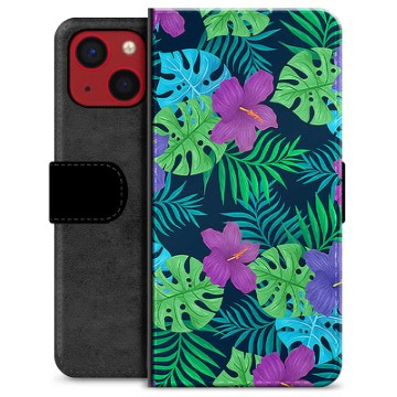 Bolsa tipo Carteira - iPhone 13 Mini - Flores Tropicais