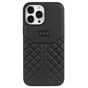 Capa Revestida a Couro Audi para iPhone 13/13 Pro - Preto