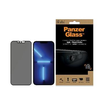 Protetor de ecrã PanzerGlass Capa CamSlider Privacy para iPhone 13 Pro Max - Borda preta