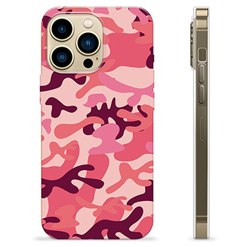 Capa de TPU - iPhone 13 Pro Max - Camuflagem Rosa