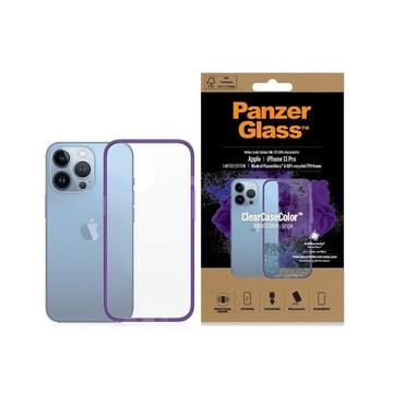 Capa Antibacteriana PanzerGlass ClearCase para iPhone 13 Pro - Púrpura / Transparente