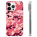 Capa de TPU - iPhone 13 Pro - Camuflagem Rosa