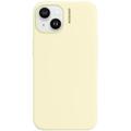 Capa de silicone para iPhone 14 Nudient Base - Amarelo