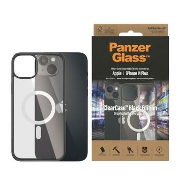 Capa antibacteriana PanzerGlass ClearCase MagSafe para iPhone 14 Plus/15 Plus - Preto / Transparente