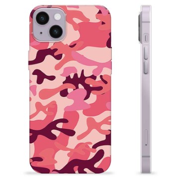 Capa de TPU - iPhone 14 Plus - Camuflagem Rosa