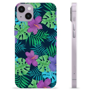 Capa de TPU - iPhone 14 Plus - Flores Tropicais