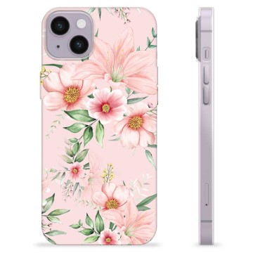 Capa de TPU - iPhone 14 Plus - Flores em Aquarela