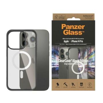 Capa antibacteriana PanzerGlass ClearCase MagSafe para iPhone 14 Pro - Preto / Transparente