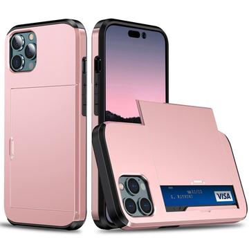 Capa Híbrida com Slot para Cartão Deslizante para iPhone 14 Pro