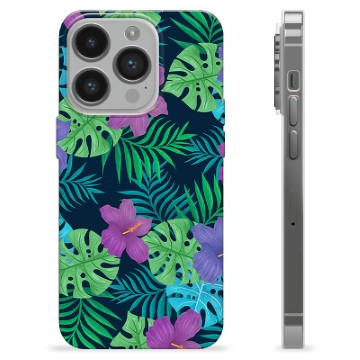 Capa de TPU - iPhone 14 Pro - Flores Tropicais