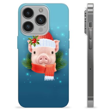 Capa de TPU - iPhone 14 Pro - Porquinho de Inverno