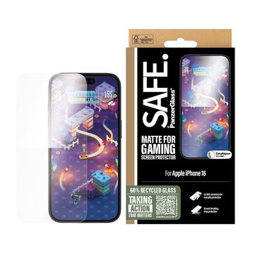 Protetor de ecrã de vidro temperado PanzerGlass Safe Gaming Ultra-Wide Fit para iPhone 15/16 - 9H - Transparente