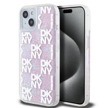 Capa DKNY Liquid Glitter Checkered Pattern para iPhone 15