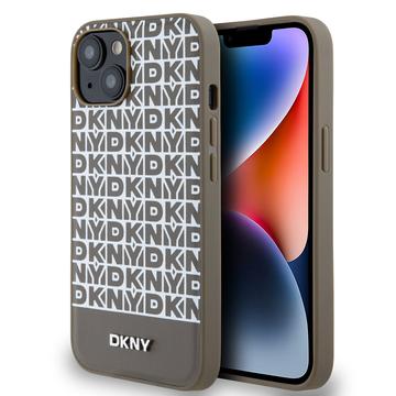 Capa para iPhone 15 DKNY Repeat Pattern Bottom Stripe - Compatível com MagSafe